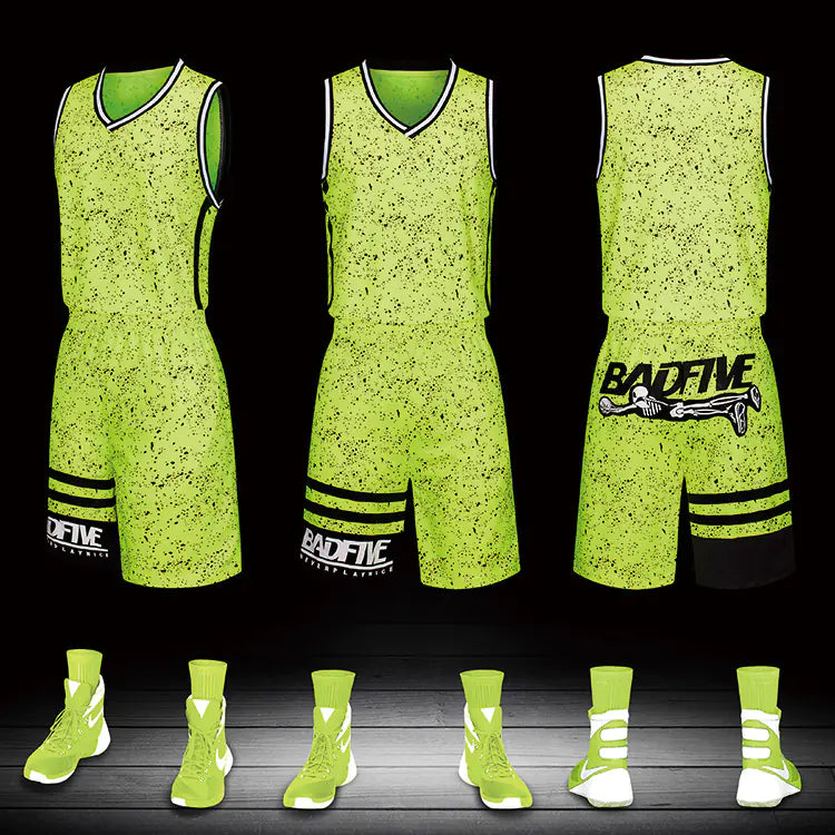 New Kids Basketball Uniform Set, Custom Training Gear - Bruno Ben Athletic 